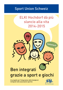 Ben integrati grazie a sport e giochi