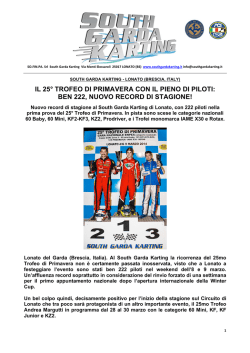 il 25&deg; trofeo di primavera con il pieno di piloti: ben 222, nuovo record