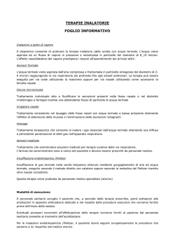 informativa terapie inalatorie