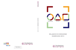 il Bilancio 2013 - Fondazione Cariplo