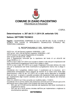 determina 267/2014 - Comune di Ziano Piacentino