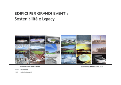 EDIFICI PER GRANDI EVENTI: Sostenibilit&agrave; e Legacy