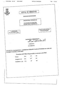 Indennit&agrave; di carica al Presidente del Consiglio Comunale
