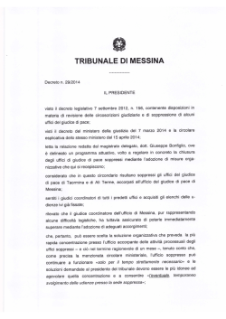 decreto n. 29-14 - Ordine Avvocati di Messina