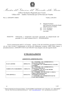 A.T.A.-DECRETO DI ASSEGNAZIONI E UTILIZZAZIONI