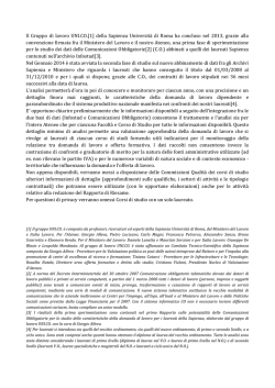 Il Gruppo di lavoro UNI.CO.[1] della Sapienza Universit&agrave; di Roma ha