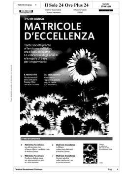 Il Sole 24 Ore Plus 24 - Tamburi Investment Partners SpA