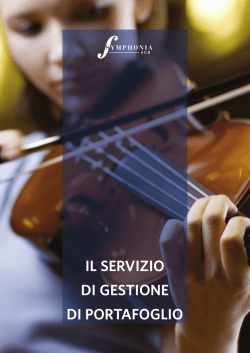 IL SERVIZIO DI GESTIONE DI PORTAFOGLIO
