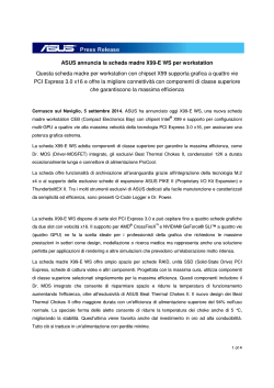 ASUS annuncia la scheda madre X99-E WS per