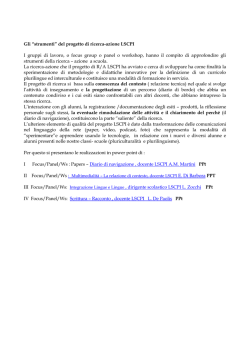 Gli &ldquo;strumenti&rdquo; del progetto di ricerca