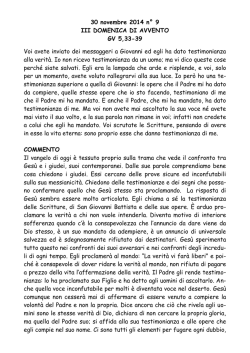 III Domenica di Avvento gv 5,33-39