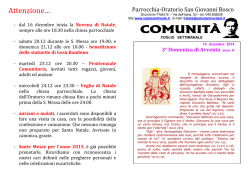 Domenica 14 dicembre - SalesianiTrieste.it