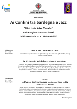 Ai Confini tra Sardegna e Jazz