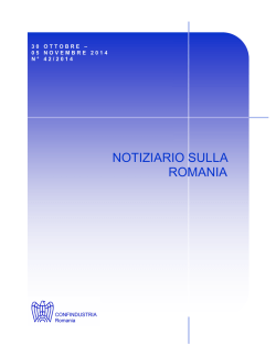 Notiziario 30 ottobre - 05 novembre 2014