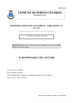 File: Det 2014 592 - Comune di Porto Cesareo