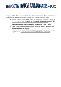 I.U.C. Imposta Comunale Unica - Comune di Serravalle Scrivia