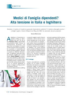 Medici di Famiglia dipendenti? Alta tensione in Italia e Inghilterra