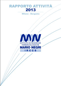 Attività di ricerca - Istituto di Ricerche Farmacologiche Mario Negri