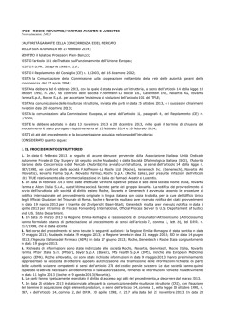 I760 - ROCHE-NOVARTIS/FARMACI AVASTIN E LUCENTIS