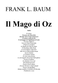 Il Mago di Oz di Frank Baum