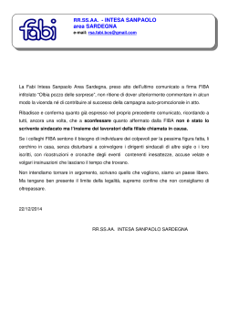 comunicato 22 12 2014 - FABI Gruppo Intesa Sanpaolo