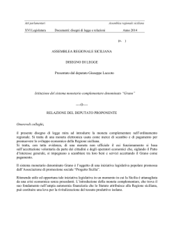 Istituzione del sistema monetario complementare