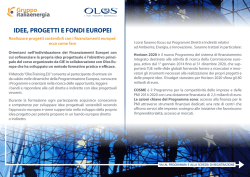 IDEE, PROGETTI E FONDI EUROPEI
