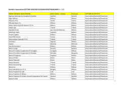 Aziende e Associazioni SETTORE ASSICURATIVO/BANCARIO