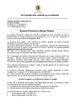 domanda sezione primavera