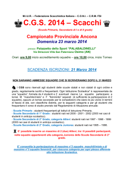 BANDO C.G.S. 2014 - Ufficio Scolastico Regionale per le Marche