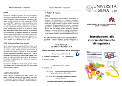 Introduzione alle risorse elettroniche di linguistica