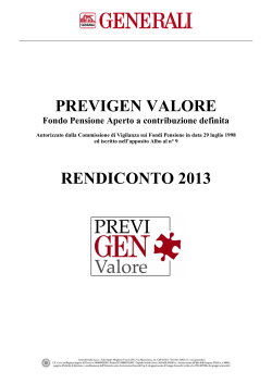 Previgen Valore - Rendiconto 2013