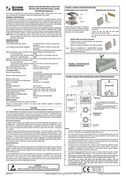 installation instructions for m210e-czr conventional zone interface