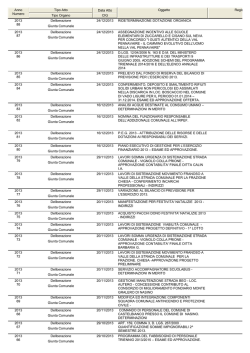 DELIBERAZIONI GC 2013 - Gazzetta Amministrativa