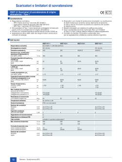 Estratto catalogo scaricatori Tipo 1