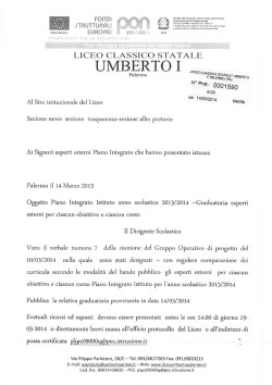 Graduatoria Esperti Esterni