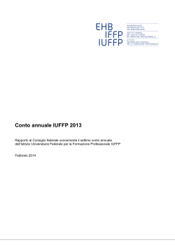 Conto annuale IUFFP 2013