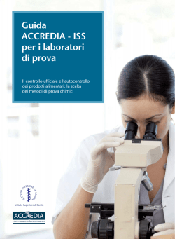Guida ACCREDIA ISS per i Laboratori di prova "Il controllo ufficiale