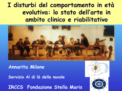 I disturbi del comportamento in età evolutiva