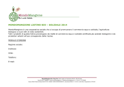 MONDOMANGIONE LISTINO BIO – SOLIDALE 2014