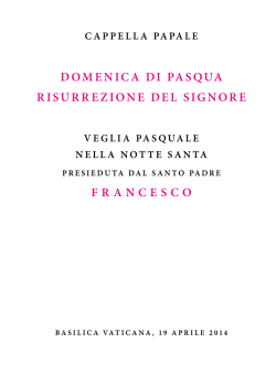 Libretto Veglia Pasquale 2014