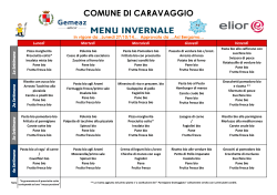 Menu invernale anno scolastico 2014-2015