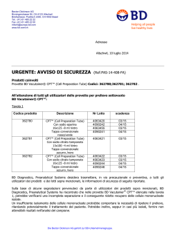 URGENTE: AVVISO DI SICUREZZA (Ref:PAS-14-408