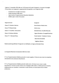 il giorno 11 novembre 2014 alle ore 16.20 presso ia Scuola A