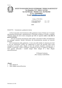 Caluso, 07/03/2014 OGGETTO: Formulazione graduatorie interne