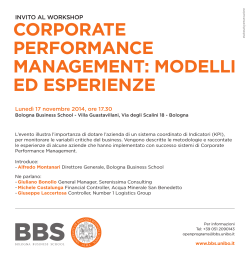 Corporate performanCe management: modelli ed esperienze
