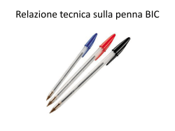 Relazione tecnica sulla penna BIC