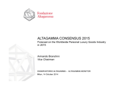 Altagamma Consensus 2015