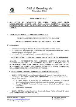 Informativa TARES del 24/01/2014