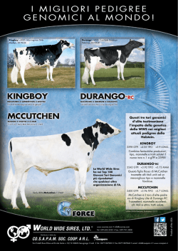 i migliori pedigree genomici Al mondo!